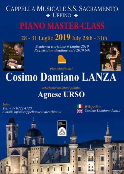 Piano Master-Class M° Cosimo Damiano Lanza